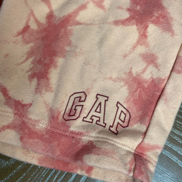 Orange Dip Tie Dyed GAP Terry Athletic Drawstring Shorts - Picture 4 of 7